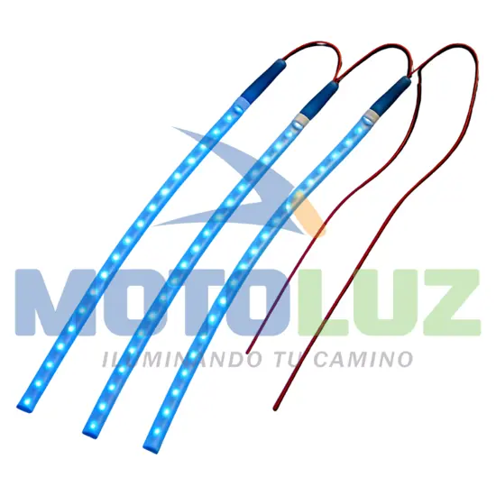 CINTA LED AZUL CORREDIZA 30 CM PARA MOTO