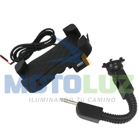 PORTA CELULAR CON USB CON BASE PARA ESPEJO